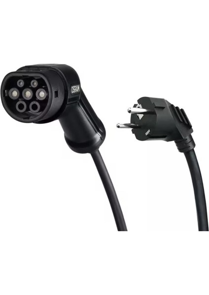 230V Ac Elektrikli Araç Şarj Cihazı Tip2 (Ev Tipi) (6 A/10 A/16A) (1300W/2200W/3600W) (5 Mt) modelleri