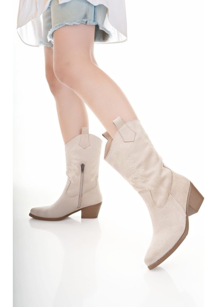 BAHRİNA Western İşlemeli Uzun Kovboy Çizme fiyatları