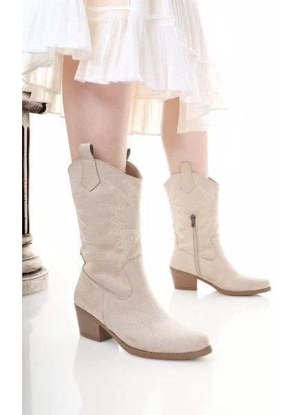 BAHRİNA Western İşlemeli Uzun Kovboy Çizme modelleri