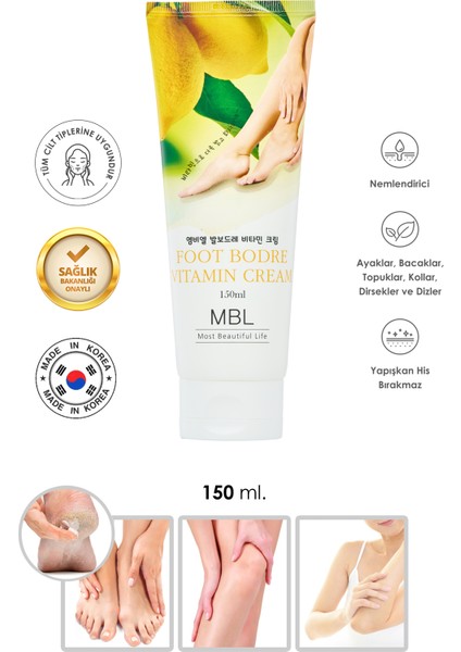 Teresia Vitamin Özlü Besleyici Ayak Bakım Kremi Kuru ve Çatlamış Ayaklar Için 150ML