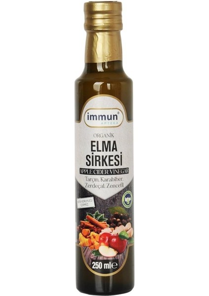 Immun Apteka Organik Elma Sirkesi Zencefil ve Zerdeçallı 250 ml