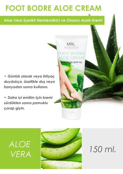 Teresia Aloe Vera Içerikli Ayak Bakım Kremi Nemlendirici ve Onarıcı 150ML modelleri