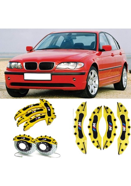Bmw E46 ///m Sarı 17-18-19-20 Janta Uyumlu 4.lü Kaliper Kapagı