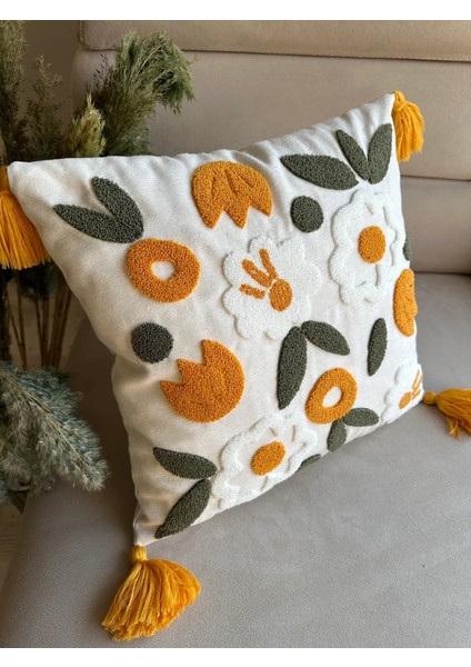 Tekli Premium Punch Işlemeli Nakışlı Temalı Kırlent Kılıfı modelleri