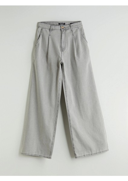 Lcw Jeans Gri Wideleg Kadın Jean Pantolon fırsatları