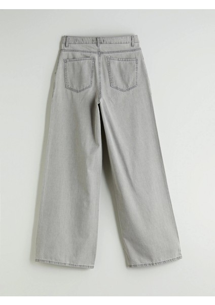 Lcw Jeans Gri Wideleg Kadın Jean Pantolon indirimleri