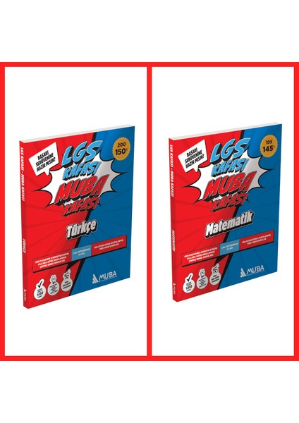 Lgs Kafası - Muba Kafası Türkçe ve Matematik Set Soru Bankası !!!