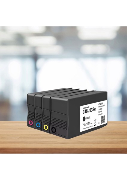 Hp Uyumlu Tonermax 938 / Siyah - Mavi - Sarı - Kırmızı Muadil Kartuş Seti / hp Officejet Pro 9720 / 9730 / 9110B / 9120B / 9130B