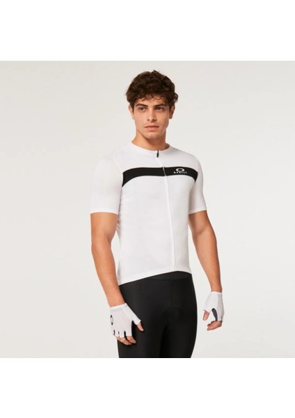 Beyaz Icon Classic Jersey Kısa Kol Forma Bisiklet Forması (Large)