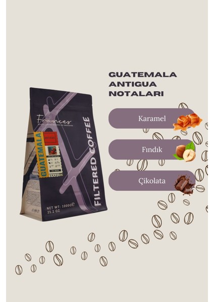 %100 Arabica Guatemala Filtre | Orta Kavrum | Çekirdek Kahve | 1000 gr | Yüksek Gövde- Düşük Asidite fırsatları