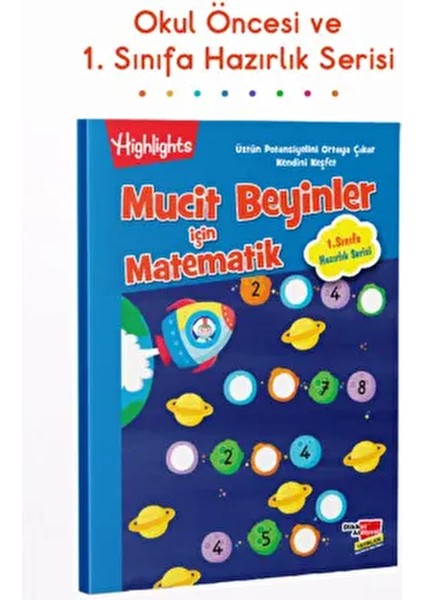 Okul Öncesi ve 1. Sınıf Hazırlık Serisi | Mucit Beyinler Matematik Sayı Çalışmaları Aktivite Kitabı