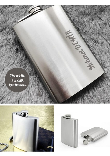 Kişiye Özel 9 Oz Çelik Cep Matarası 266 ml Içecek Cep Matarası Vip Hediye modelleri
