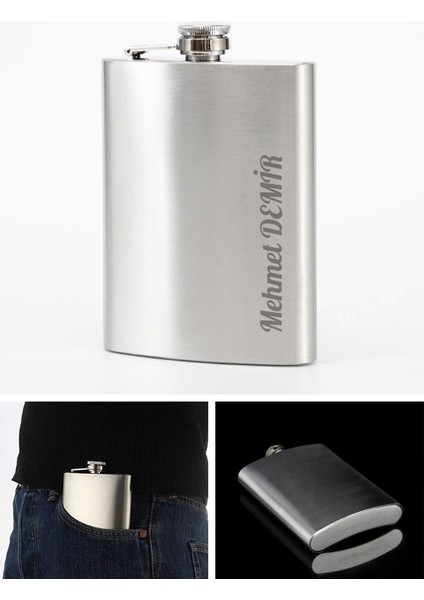 Kişiye Özel 9 Oz Çelik Cep Matarası 266 ml Içecek Cep Matarası Vip Hediye
