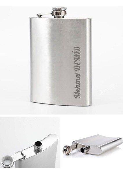 Kişiye Özel 9 Oz Çelik Cep Matarası 266 ml Içecek Cep Matarası Vip Hediye