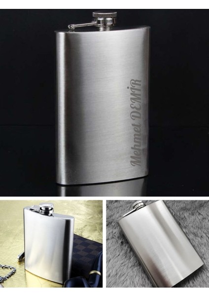 Kişiye Özel 9 Oz Çelik Cep Matarası 266 ml Içecek Cep Matarası Vip Hediye