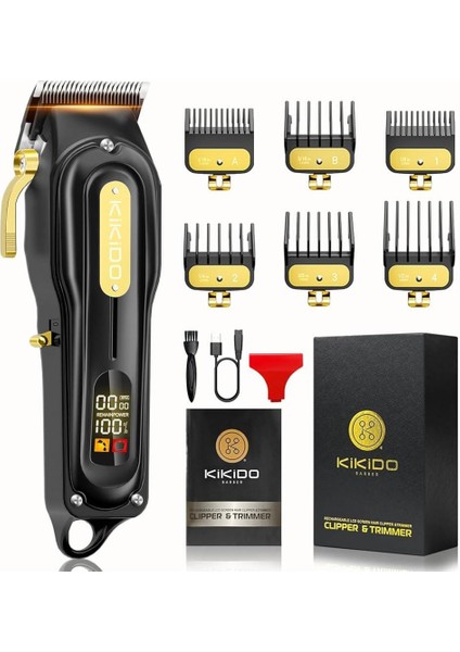 Erkekler Için Saç Kesme Makineleri, Kablosuz ve Kablolu Saç Kesme, Saç Kesme ve Bakım Seti Için Profesyonel Berber Seti, LED Ekranlı Erkek Saç Kesme Makineleri