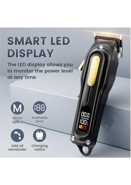 Erkekler Için Saç Kesme Makineleri, Kablosuz ve Kablolu Saç Kesme, Saç Kesme ve Bakım Seti Için Profesyonel Berber Seti, LED Ekranlı Erkek Saç Kesme Makineleri indirimleri