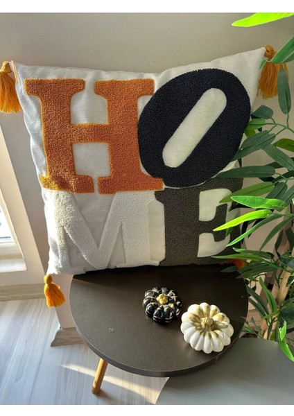 Tekli Premium Punch Işlemeli Nakışlı Temalı Kırlent Kılıfı