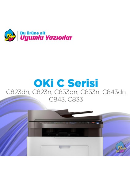 Okı 46471106 Muadil Toner Kırmızı- C823 / C833 / C843 fiyatları
