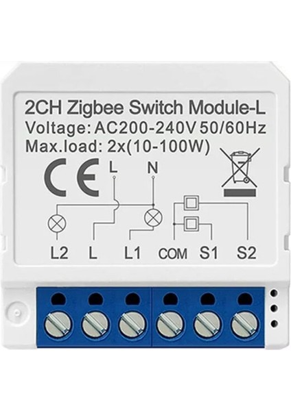 Tuya 2ch Zigbee Anahtar 2 Kanal Zigbee Röle