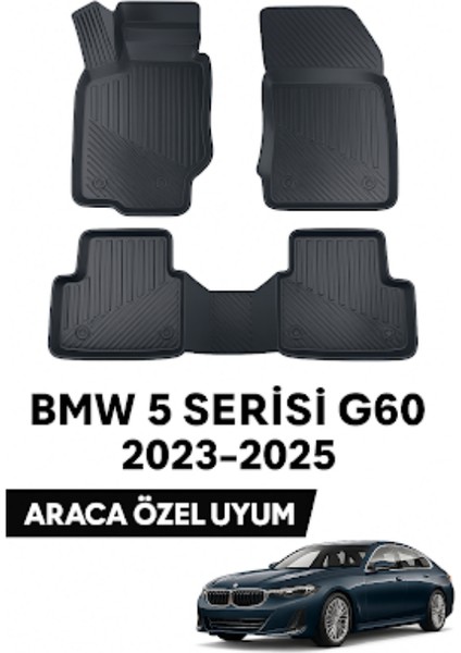 Bmw 5 Serisi G60 2023 Sonrası Uyumlu 3D Kauçuk Oto Paspas – Premium Seri