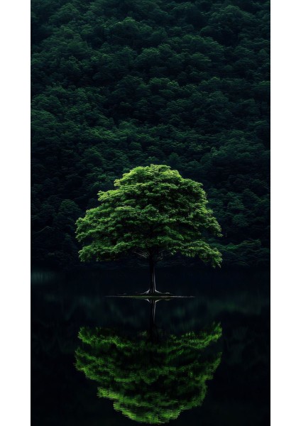 Göldeki Ağaçlar Ev Duvar Salon Güzellik Salonu Ofis Dükkan Dekarasyon Kanvas Tablo fiyatları