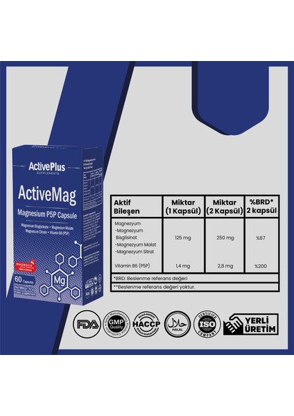 Magnezyum P5P 60 Kapsül fırsatları