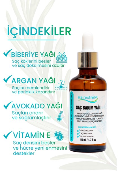 Saf Biberiye Yağı Kompleksi - Yıpranmış ve Dökülen Saçlar Için Hızlı Uzatma ve Onarım - 50ML fiyatları
