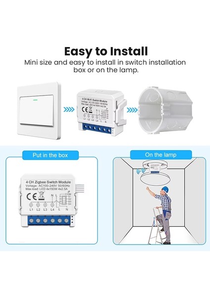 Tuya 4ch Zigbee Akıllı Işık Anahtarı Modülü fırsatları