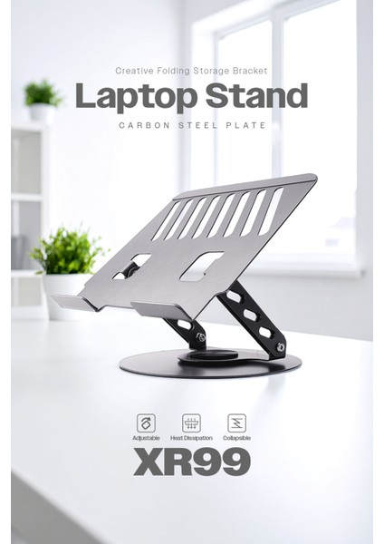 Karbon Çelik Metal Laptop Standı – Ayarlanabilir, Isı Dağıtımlı 11"-17" XR99 indirimleri