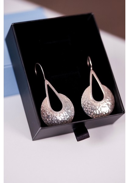 25 Ayar Dövme Dokulu Orta Çağ Stili Gümüş Küpe, El Yapımı Gösterişli ve Büyük Küpe fiyatları