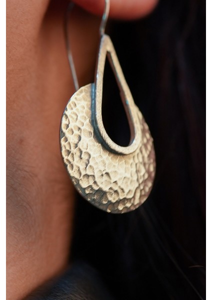 25 Ayar Dövme Dokulu Orta Çağ Stili Gümüş Küpe, El Yapımı Gösterişli ve Büyük Küpe modelleri