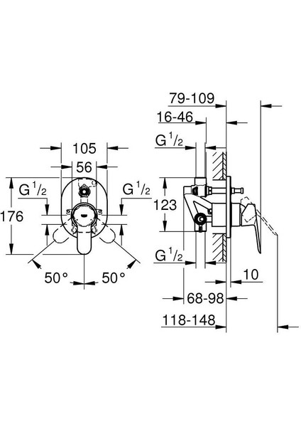 Bauedge Ankastre Banyo/duş Bataryası Grh 29039000 fiyatları