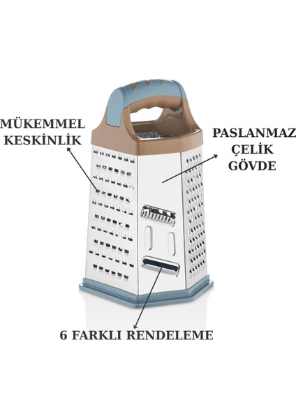 Altıgen Rende Mavi - Kahverengi modelleri