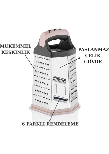 Altıgen Rende Pembe -Siyah modelleri