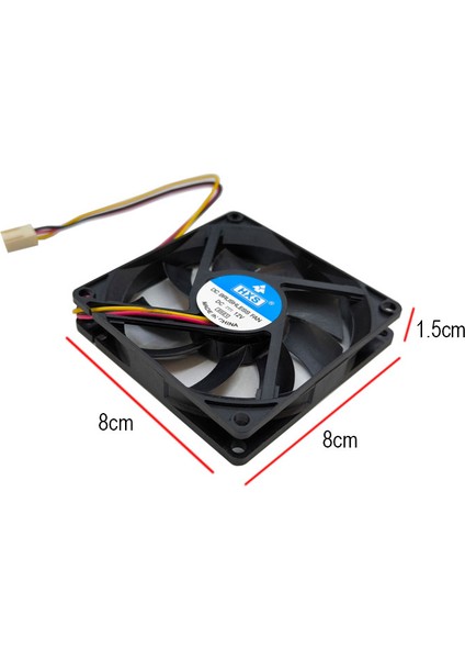 8cm 12V 3 Pinli Fan 8CMX8CMX1.5CM 12V 8cm Fan fırsatları