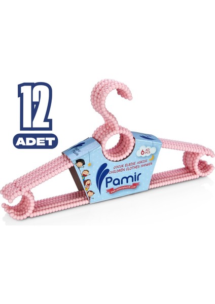 12 Adet Boncuk Çocuk ve Bebek Kıyafet Askısı Elbise Askısı