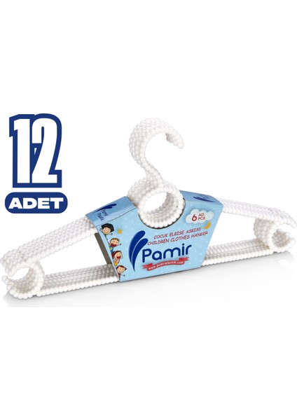 12 Adet Boncuk Çocuk ve Bebek Kıyafet Askısı Elbise Askısı