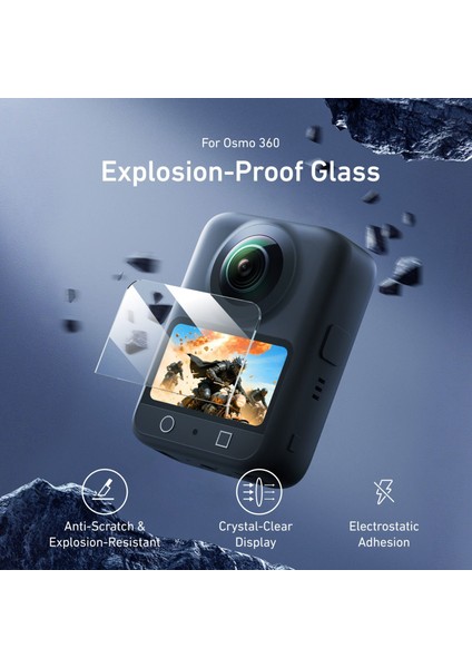 Osmo 360 Ekran Koruyucu Kit / Osmo 360 Screen Protector Film Set