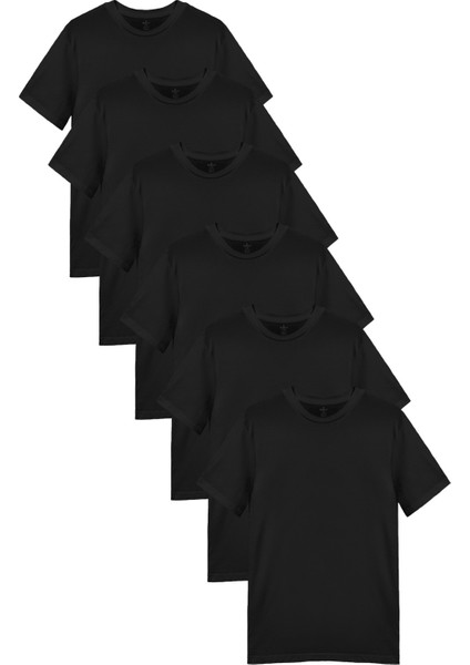 Premium Erkek Pamuklu Bisiklet Yaka Atlet 6’lı Paket