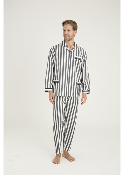 4007 Erkek Apaj Yaka Önden Düğmeli Gaffur Pijama Takım fırsatları
