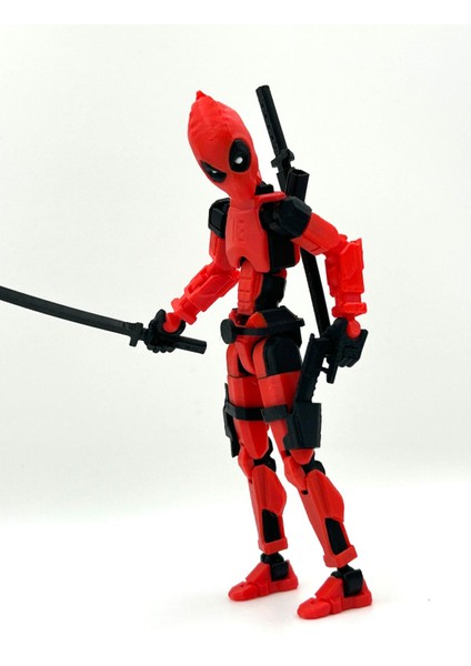 Dummy Deadpool Eklemleri Hareketli Mini Figür – Versiyon 2 (Geliştirilmiş Detaylar)