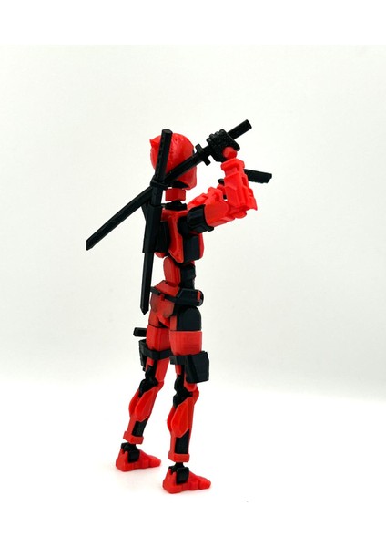 Dummy Deadpool Eklemleri Hareketli Mini Figür – Versiyon 2 (Geliştirilmiş Detaylar)