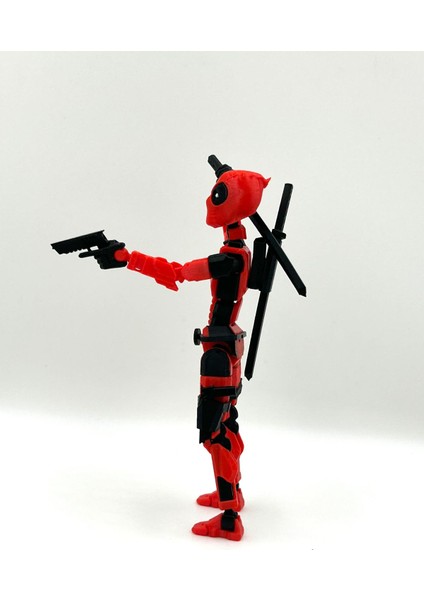 Dummy Deadpool Eklemleri Hareketli Mini Figür – Versiyon 2 (Geliştirilmiş Detaylar)