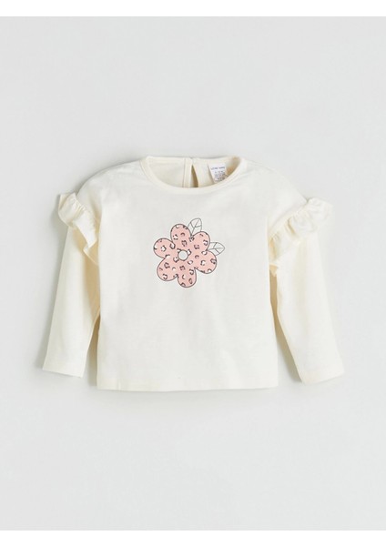 Lcw Baby Ekru Bisiklet Yaka Çiçek Desenli Kız Bebek Bluz ve Tayt 2'li Takım fiyatları