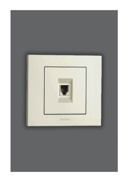 Ovivo Grano Beyaz Numeris Telefon Prizi Çerçeve Dahildir*