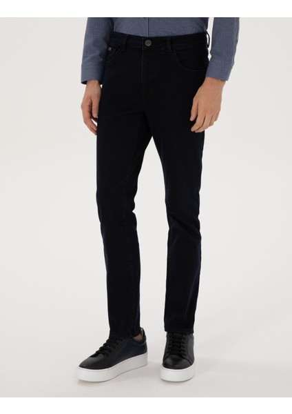Erkek Koyu Lacivert Slim Fit Jean Pantolon 50317229-VR100 fiyatları