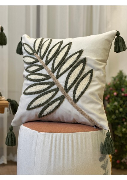 Tekli Punch Işlemeli Nakışlı Dekoratif Premium Kırlent Kılıfı fiyatları