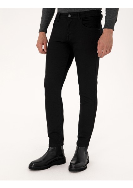 Erkek Siyah Slim Fit Jean Pantolon 50315271-VR046 fiyatları