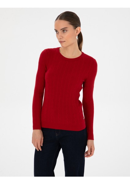 Kadın Kırmızı Ex. Slim Fit Kazak 50316334-VR030